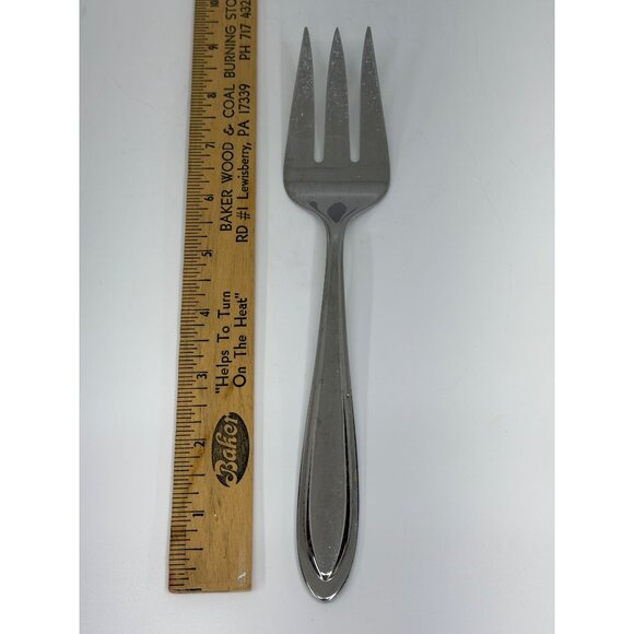 Classic Heavy Duty 9.5" Stainless Steel Serving Fork Silver Metal Flatware Retro - Picture 5 of 5